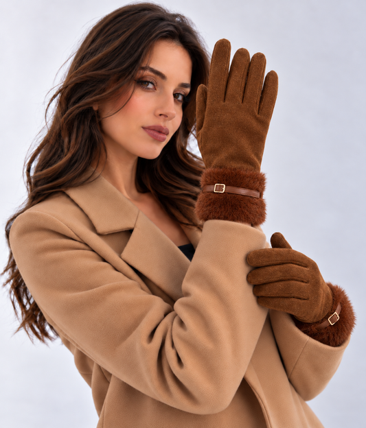 Gantelle-Winterhandschuhe Rostorange